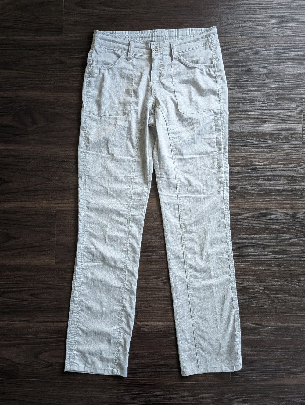 Kuhl Women's Ash Gray Relaxed Cabo Pants Cotton Blend Gorpcore Hiking 6 Long
